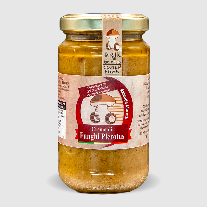 Crema di Pleurotus la decisa fungo coltivato in grotta vasetto 180g