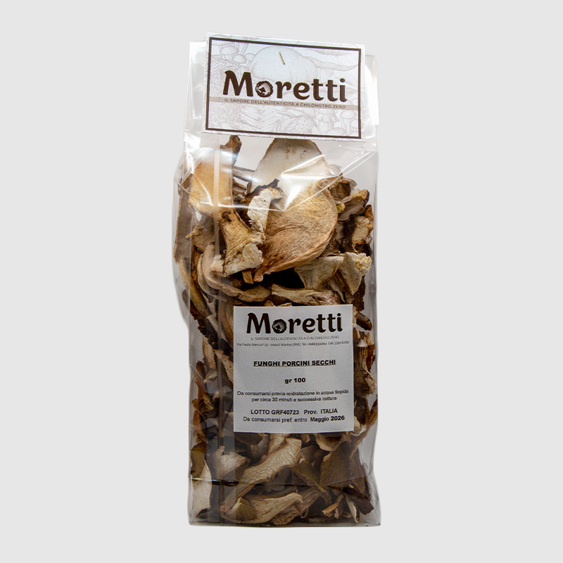 Porcini secchi premium funghi freschi essiccati del Lazio confezione 100g