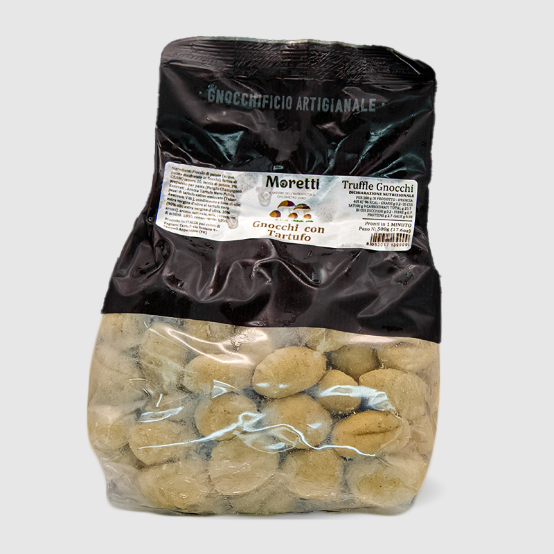 Gnocchi artigianali al tartufo nero con tartufo fresco raccolto nel Lazio confezione 500g