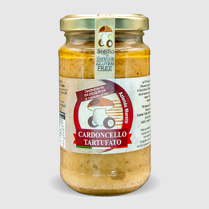 Cardoncello tartufato con fungo di grotta e tartufo nero del Lazio vasetto 180g