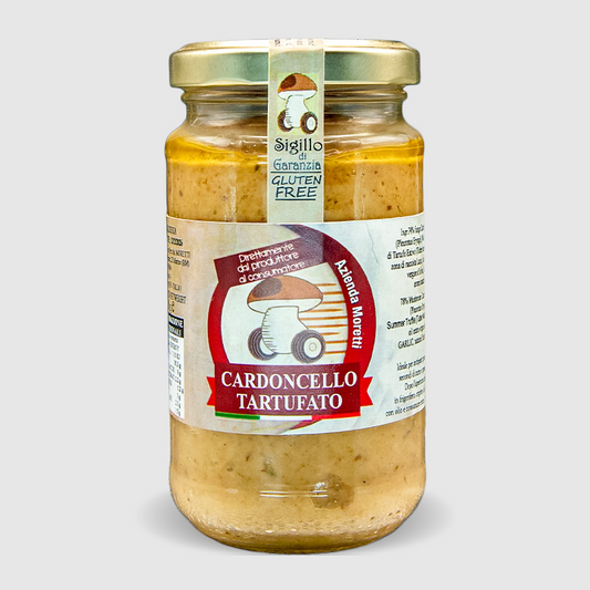 Cardoncello tartufato con fungo di grotta e tartufo nero del Lazio vasetto 180g
