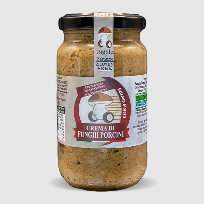 Crema di porcino artigianale con funghi freschi Lazio km 0 vasetto 180g
