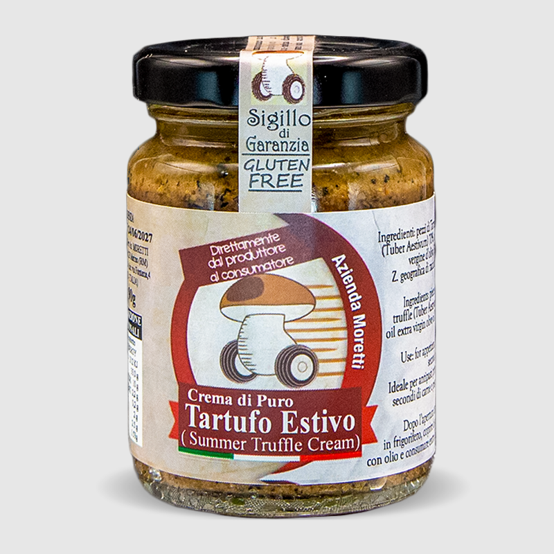 Crema di puro tartufo estivo nero fresco del Lazio senza additivi vasetto 90g
