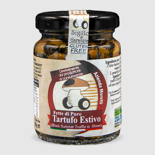 Carpaccio di tartufo nero estivo a fette raccolto nel Lazio vasetto 90g
