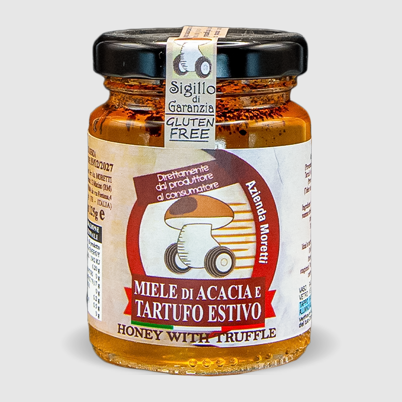  Miele al tartufo d'acacia con tartufo nero raccolto nel Lazio vasetto 125g
