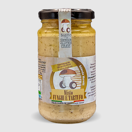 Misto funghi Pleurotus e Pioppino di grotta con tartufo nero Lazio vasetto 180g