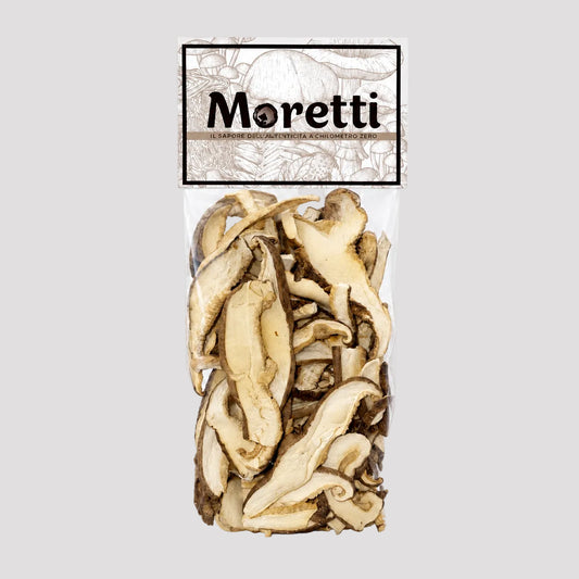 Funghi shiitake secchi Moretti, confezione da 50 g.
