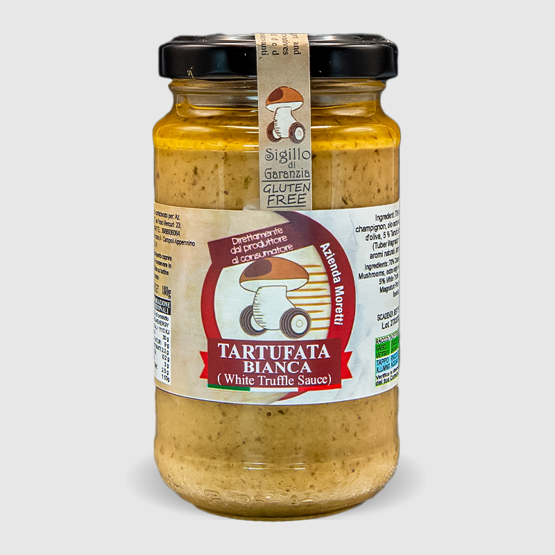 Tartufata bianca con champignon e tartufo bianco pregiato del Lazio vasetto 180g