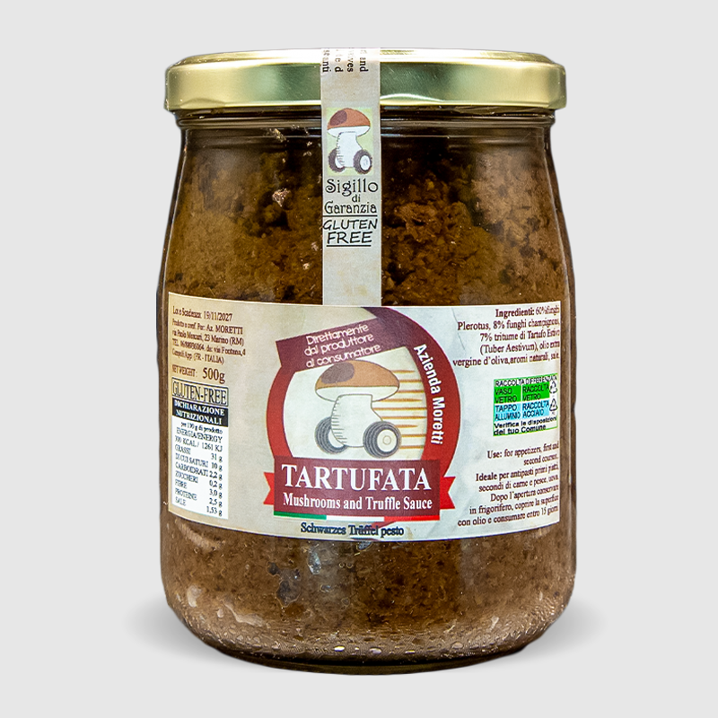 Tartufata Premium con Pleurotus di grotta e tartufo nero del Lazio vasetto 500g